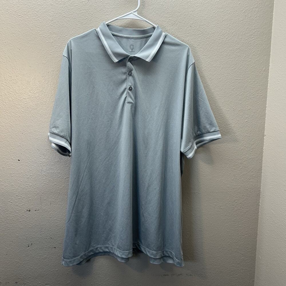Caddy Cart‎ XXL Golf Polo Shirt UPF 50 Moisture Wicking Gray Performance Collar